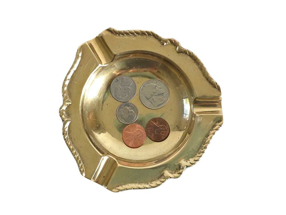 Vintage Brass Foundry Ashtray Trinket Dish